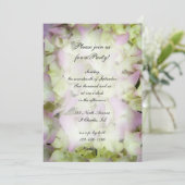 Fast Pink Hydrangea Blume Alle Ocassion Party Einladung (Stehend Vorderseite)