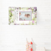 Fast Pink Hydrangea Blume Beerdigung Gedenkstätte Banner (InSitu)