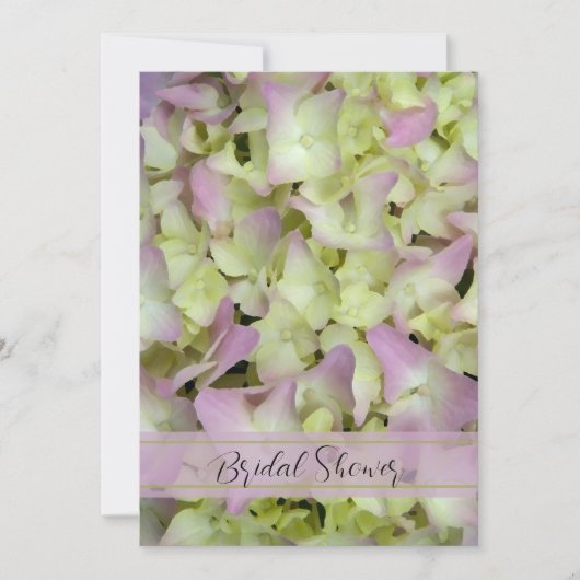 Fast Pink Hydrangea Blume Brautparty Einladung (Vorderseite)