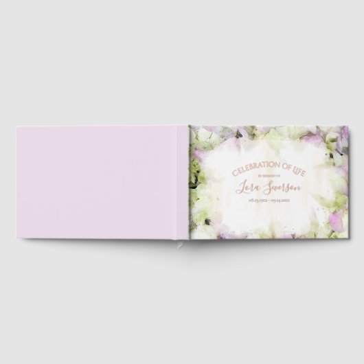 Fast Pink Hydrangea Blume Feier des Lebens Gästebuch (Voll)