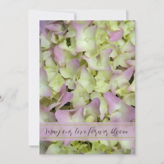 Fast Pink Hydrangea-Blume Hochzeit Einladung (Vorderseite)