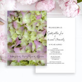 Fast Pink Hydrangea-Blume Hochzeit Einladung