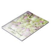 Fast Pink Hydrangea-Blume Hochzeit Notizblock (Linke Seite)
