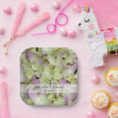 Fast Pink Hydrangea-Blume Hochzeit Pappteller (Party)