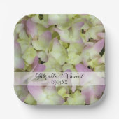Fast Pink Hydrangea-Blume Hochzeit Pappteller (Vorderseite)