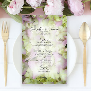 Fast Pink Hydrangea Blume Hochzeitmenü