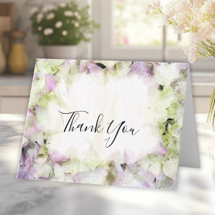 Fast Pink Hydrangea Blume Wasserfarbe Beileid Dankeskarte