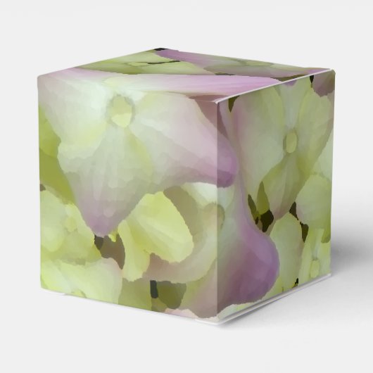 Fast Pink Hydrangea Blumenhochzeit Geschenkschachtel (Rückseite)