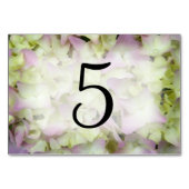Fast Pink Hydrangea Blumenzwiebeln Tischnummern (Vorderseite)