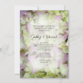 Fast Pink Hydrangea Engagement Party Einladung (Vorderseite)