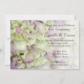 Fast Pink Hydrangea florale Engagement Party Einladung (Vorderseite)