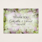 Fast Pink Hydrangea Gastgeschenk Hochzeit Tags (Vorderseite)