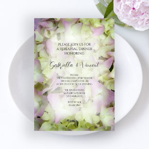 Fast Pink Hydrangea Hochzeit Probe Dinner Einladung