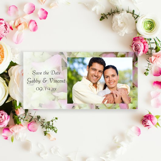 Fast Pink Hydrangea Hochzeit retten das Datum Save The Date