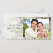 Fast Pink Hydrangea Hochzeit retten das Datum Save The Date (Vorderseite)