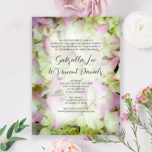Fast Pink Hydrangea Wedding Einladung