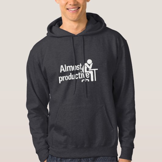 Fast produktiv - Büro Humor Hoodie (Vorderseite)