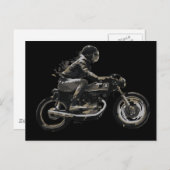 Fast Racing Cafe Racer Motorradfahrer Postkarte (Vorne/Hinten)