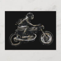Fast Racing Cafe Racer Motorradfahrer