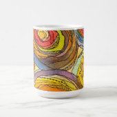 Fast Regenbogen-Wasserfarbenkreise mit schwarzen M Kaffeetasse (Mittel)