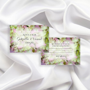Fast rosa Hydrangea-Blume Hochzeitsratgeber Karten