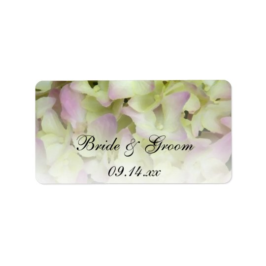 Fast rosa Hydrangea-Gastgeschenk Adressaufkleber