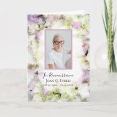 Fast rosa Hydrangeas Begräbnisdienst geklappt Programm (Vorderseite)