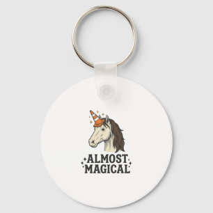 Fast schon magischer Einhorn-Kegel Vintage Grafik Schlüsselanhänger