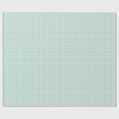 Fast Shippo Aquamarin und Creme Wrapping Paper Geschenkpapier (Flach)