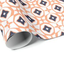 Fast Shippo Orange und Navy Wrapping Paper