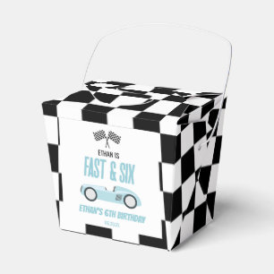 Fast & Six Blue Race Car 6. Geburtstagsparty Geschenkschachtel