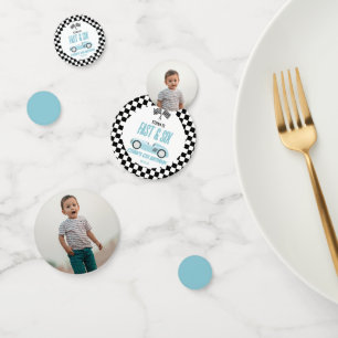 Fast & Six Blue Race Car 6. Geburtstagsparty Konfetti