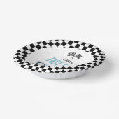 Fast & Six Blue Race Car 6. Geburtstagsparty Pappteller (Gewinkelt)