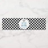 Fast & Six Blue Race Car 6. Geburtstagsparty Wasserflaschenetikett (Einzelnes Label)