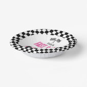 Fast & Six Pink Race Car 6. Geburtstagsparty Pappteller (Gewinkelt)