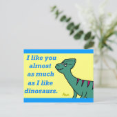 "Fast so viel wie Dinosaurier" Postkarte (Stehend Vorderseite)