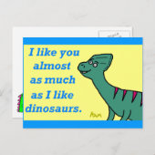 "Fast so viel wie Dinosaurier" Postkarte (Vorne/Hinten)