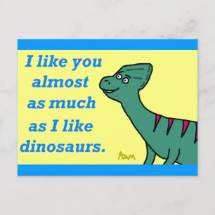 "Fast so viel wie Dinosaurier" Postkarte