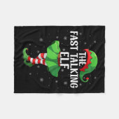 Fast Talking Elf Christmas Girls Women Elf Squad X Fleecedecke (Vorderseite (Horizontal))