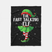 Fast Talking Elf Christmas Girls Women Elf Squad X Fleecedecke (Vorderseite)