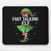 Fast Talking Elf Christmas Girls Women Elf Squad X Mousepad (Vorne)