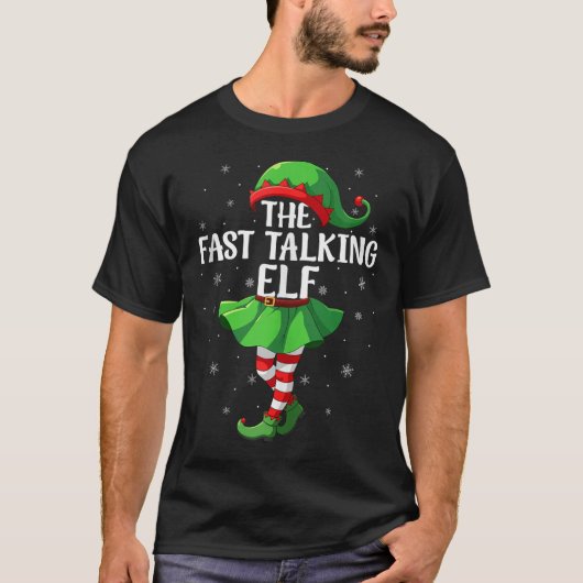 Fast Talking Elf Christmas Girls Women Elf Squad X T-Shirt (Vorderseite)