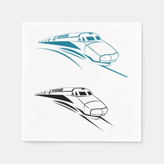 Fast Train Paper Napkins Serviette (Vorderseite)