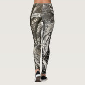 Fast überall 2 Schwarz-Weiß-Acrylmalerei Leggings (Rückseite)