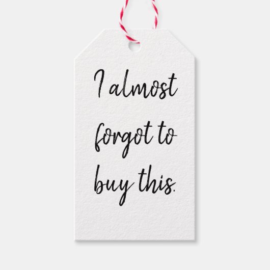 Fast vergessen Gift Tag Geschenkanhänger (Vorderseite)