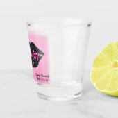 "Fast Verheiratet" Black Lace Kiss Bachelorette Schnapsglas (Rechts)