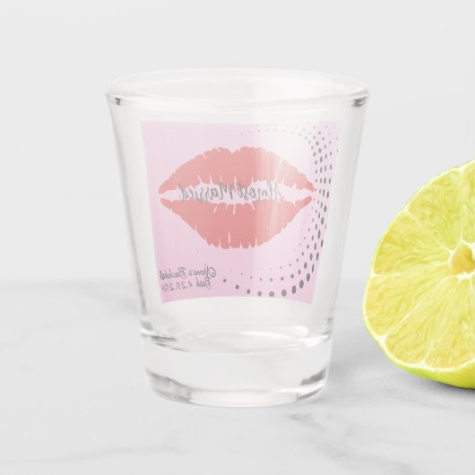 "Fast Verheiratete Lippen Bachelorette Bash Schnapsglas (Rückseite)