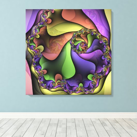 Fast vor ihm wackelte Canvas Leinwanddruck (Insitu (Holzboden))