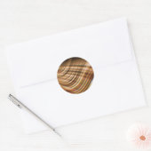 Fast Waves Textur: Golden Brown Motion Trails Runder Aufkleber (Umschlag)