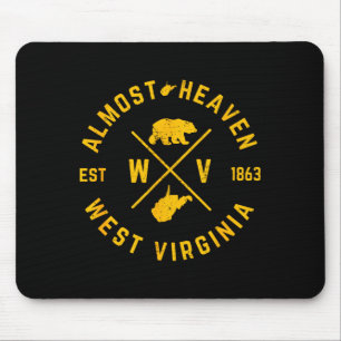 Fast wie der Himmel West Virginia WV Bär und Staat Mousepad